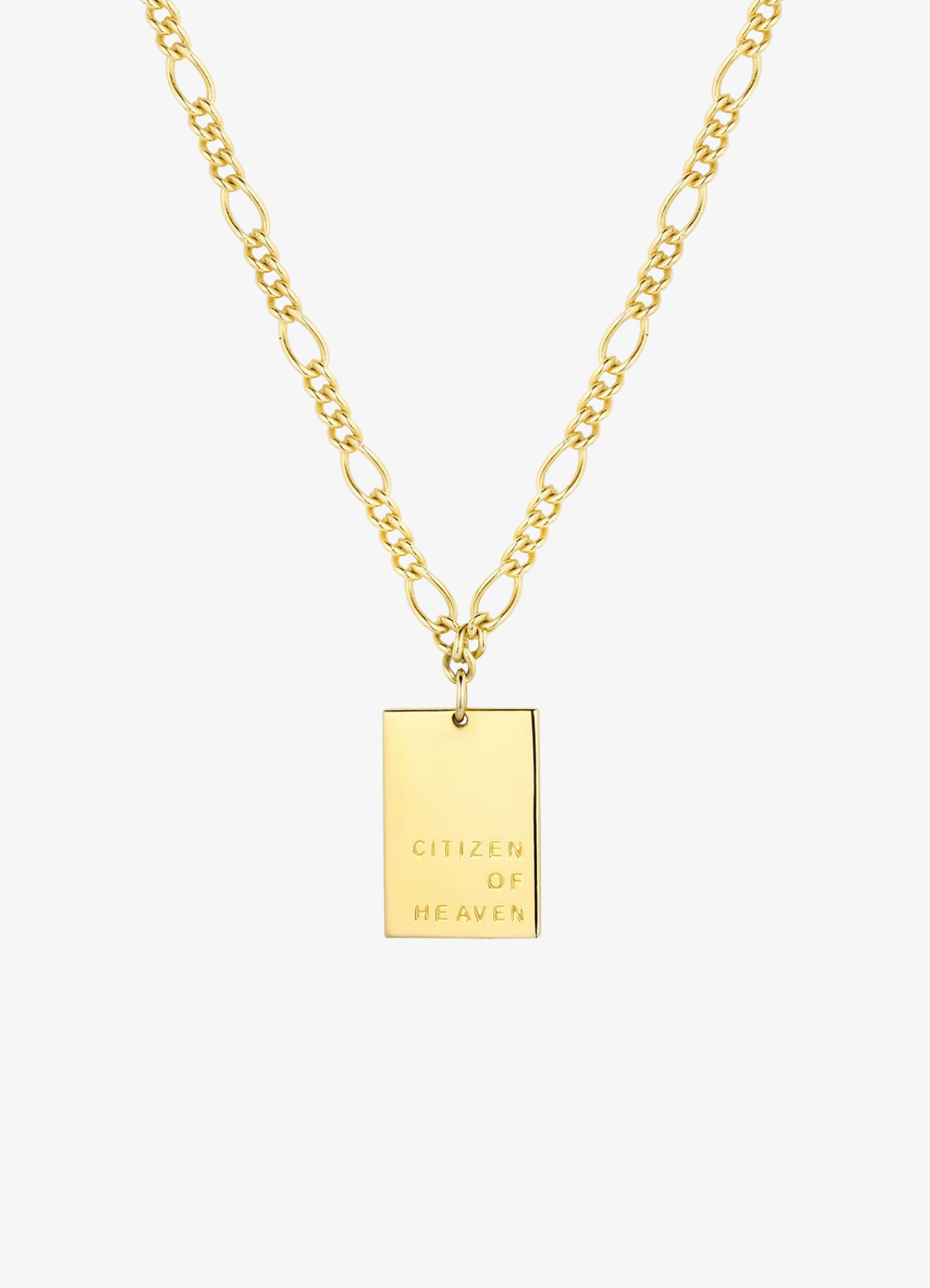 Citizen of Heaven Engraved Tablet Necklace