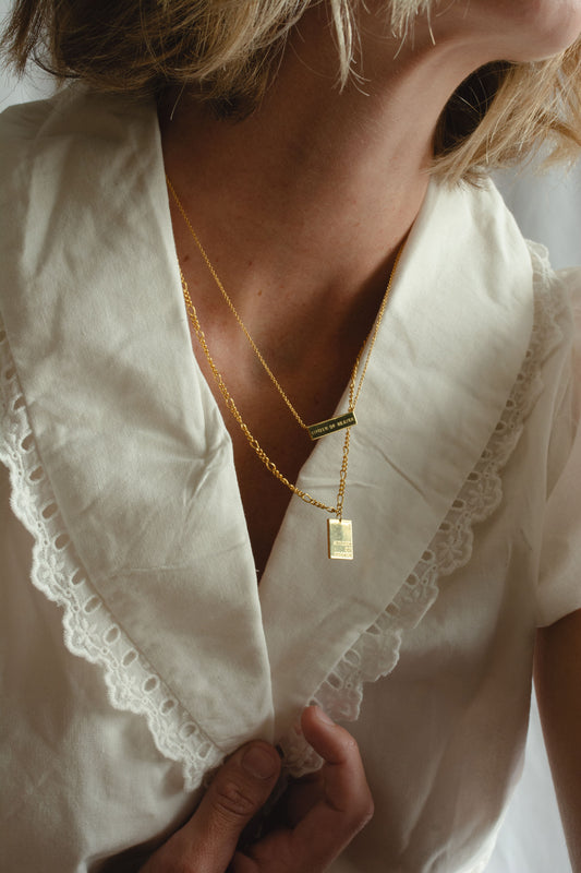 Citizen of Heaven Engraved Tablet Necklace