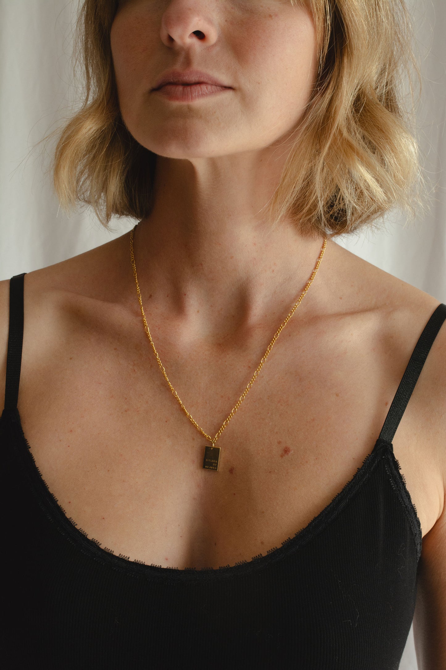 Citizen of Heaven Engraved Tablet Necklace