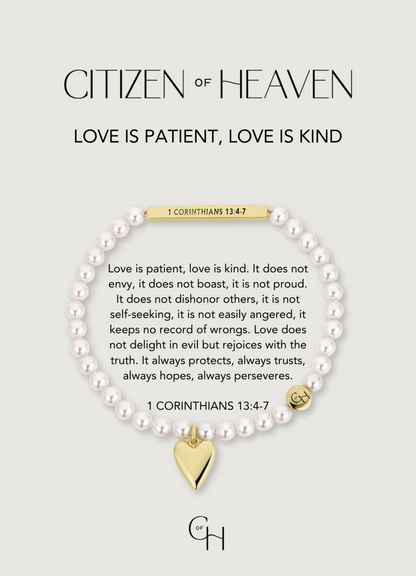 Love is Patient, Love is Kind Scripture Bracelet