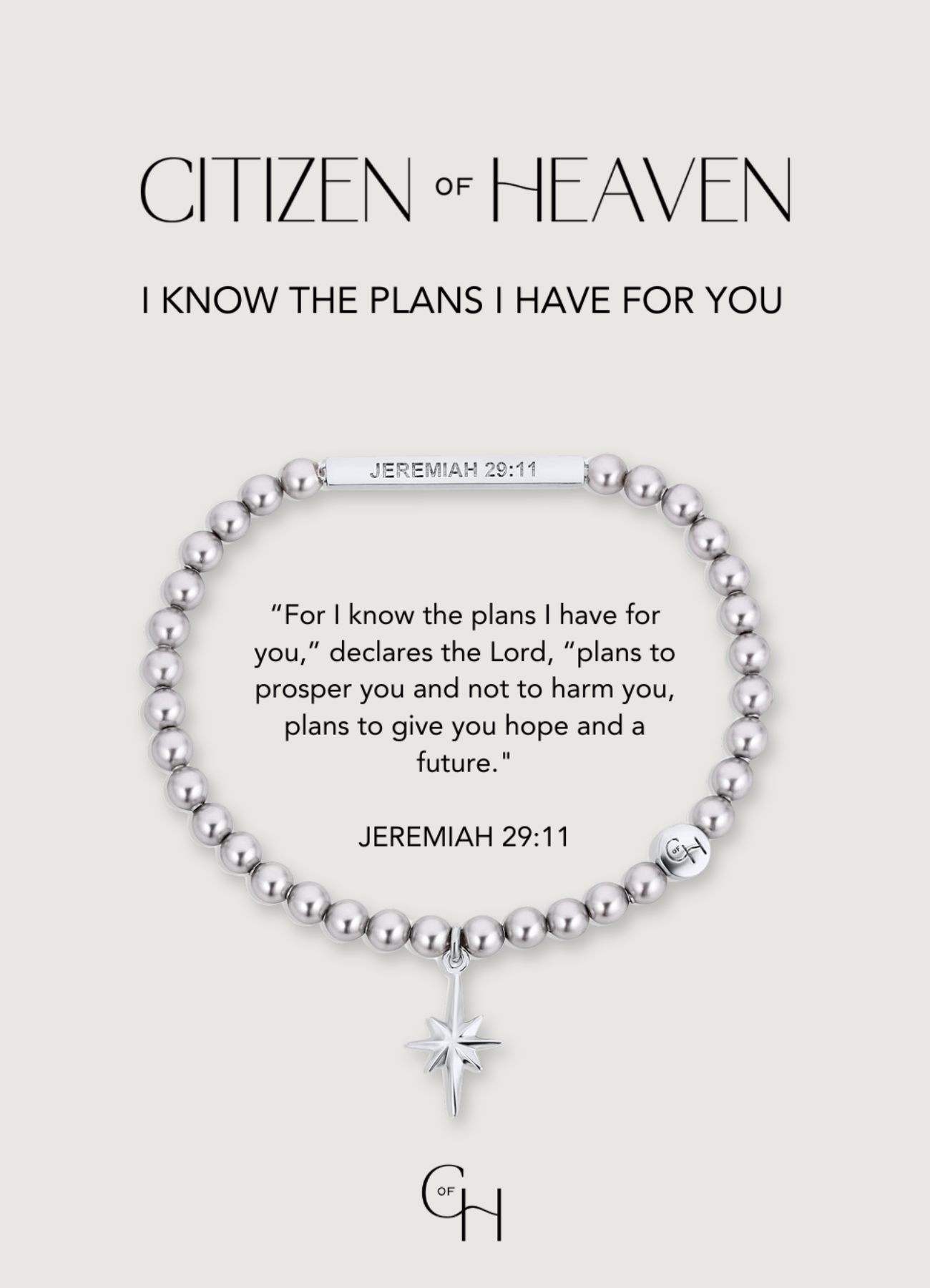 I Know the Plans I Have For You Scripture Bracelet