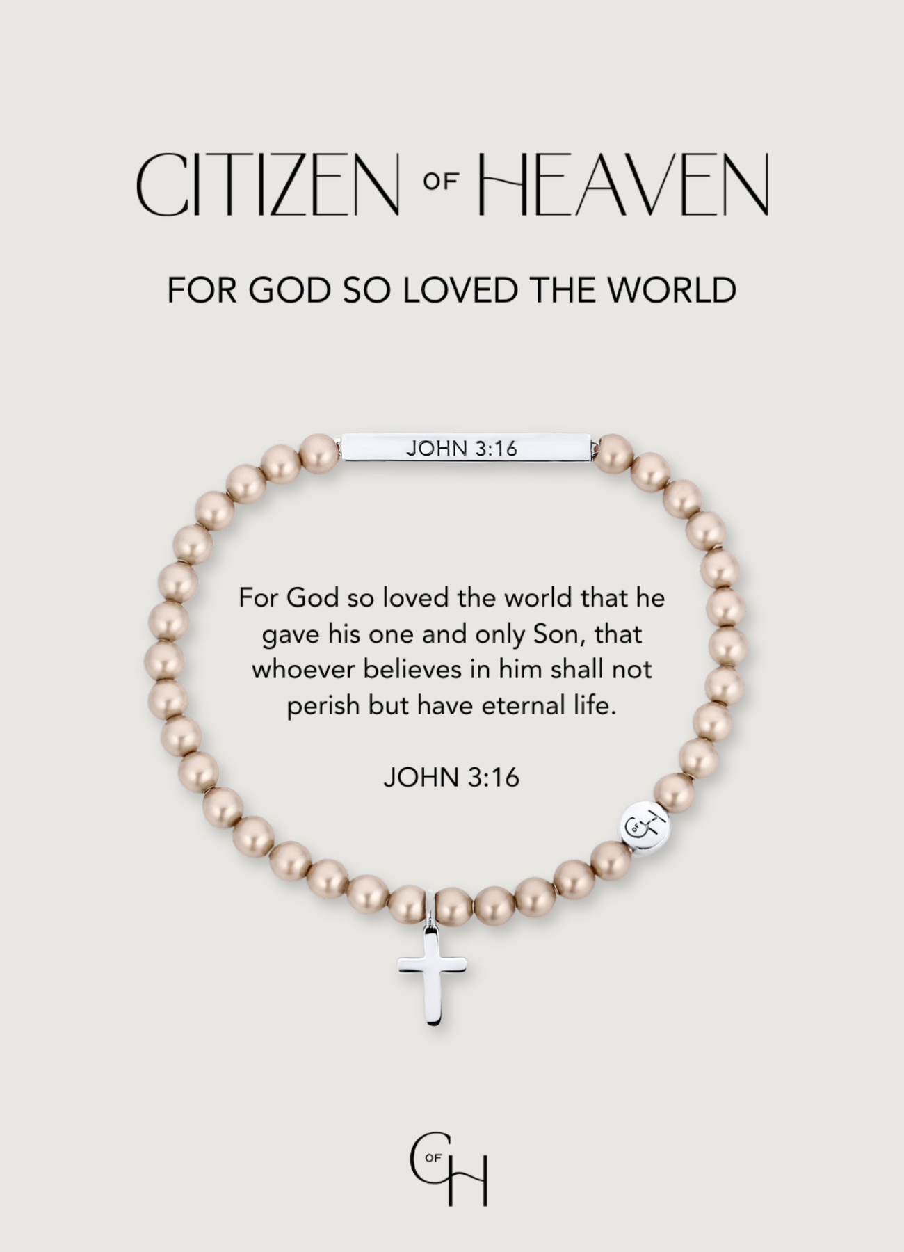 For God So Loved the World Scripture Bracelet