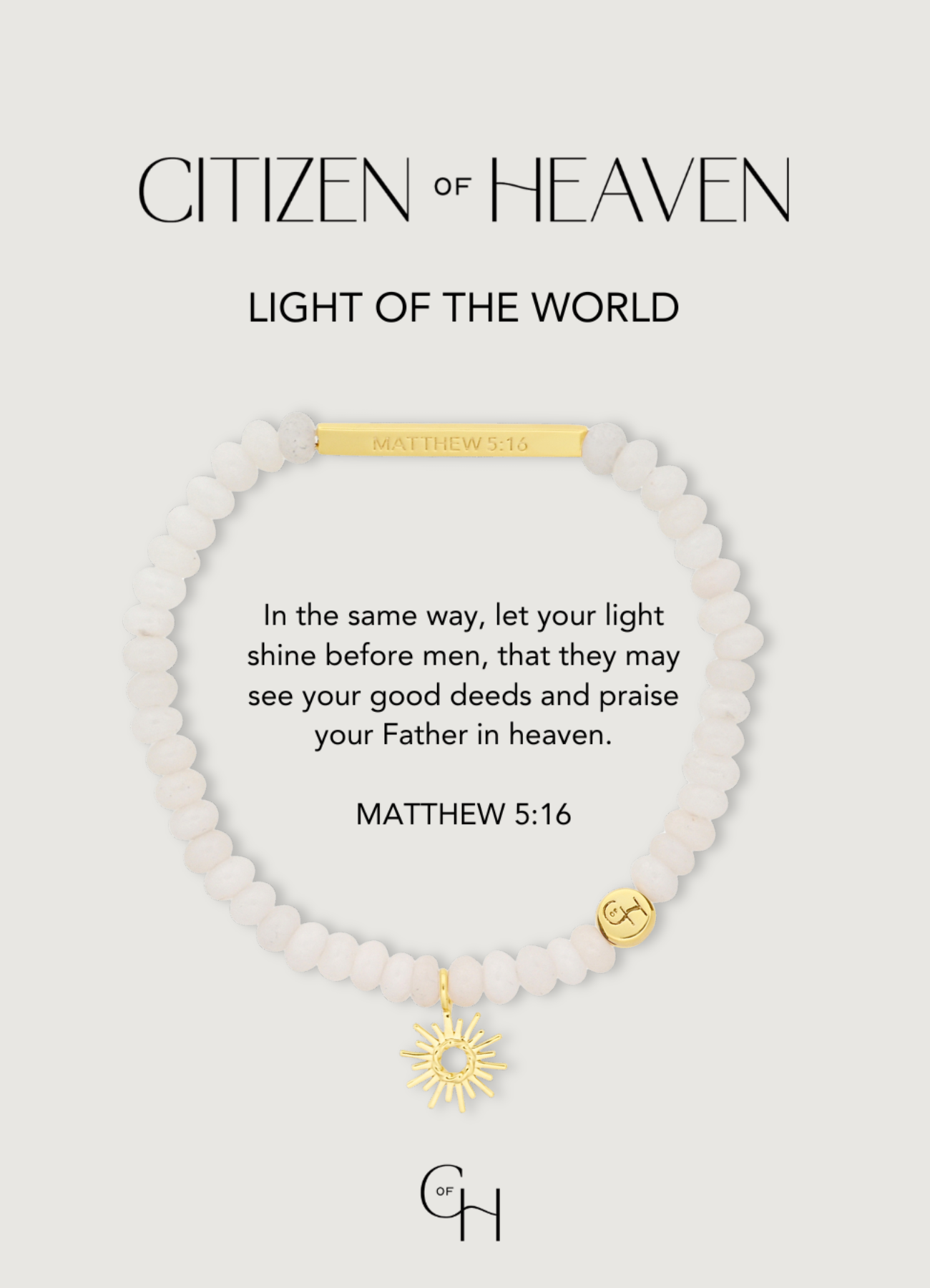 Light of the World Scripture Bracelet