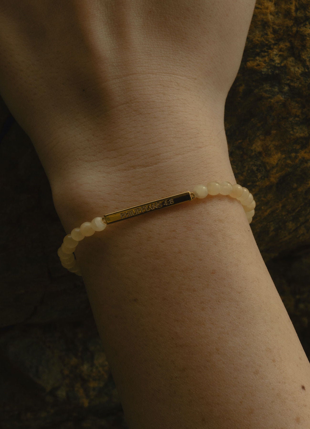 Think About Such Things Scripture Bracelet